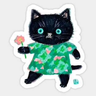 Flower cat Sticker